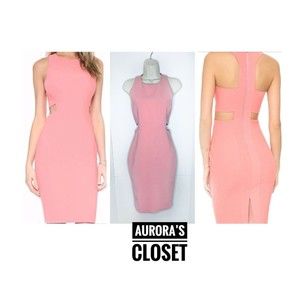 Elizabeth & James 2 Pink Phoenix Dress Cut Out Knee $365